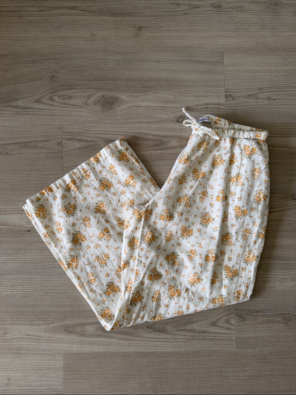 Olivaceous Floral Wide Leg Pants